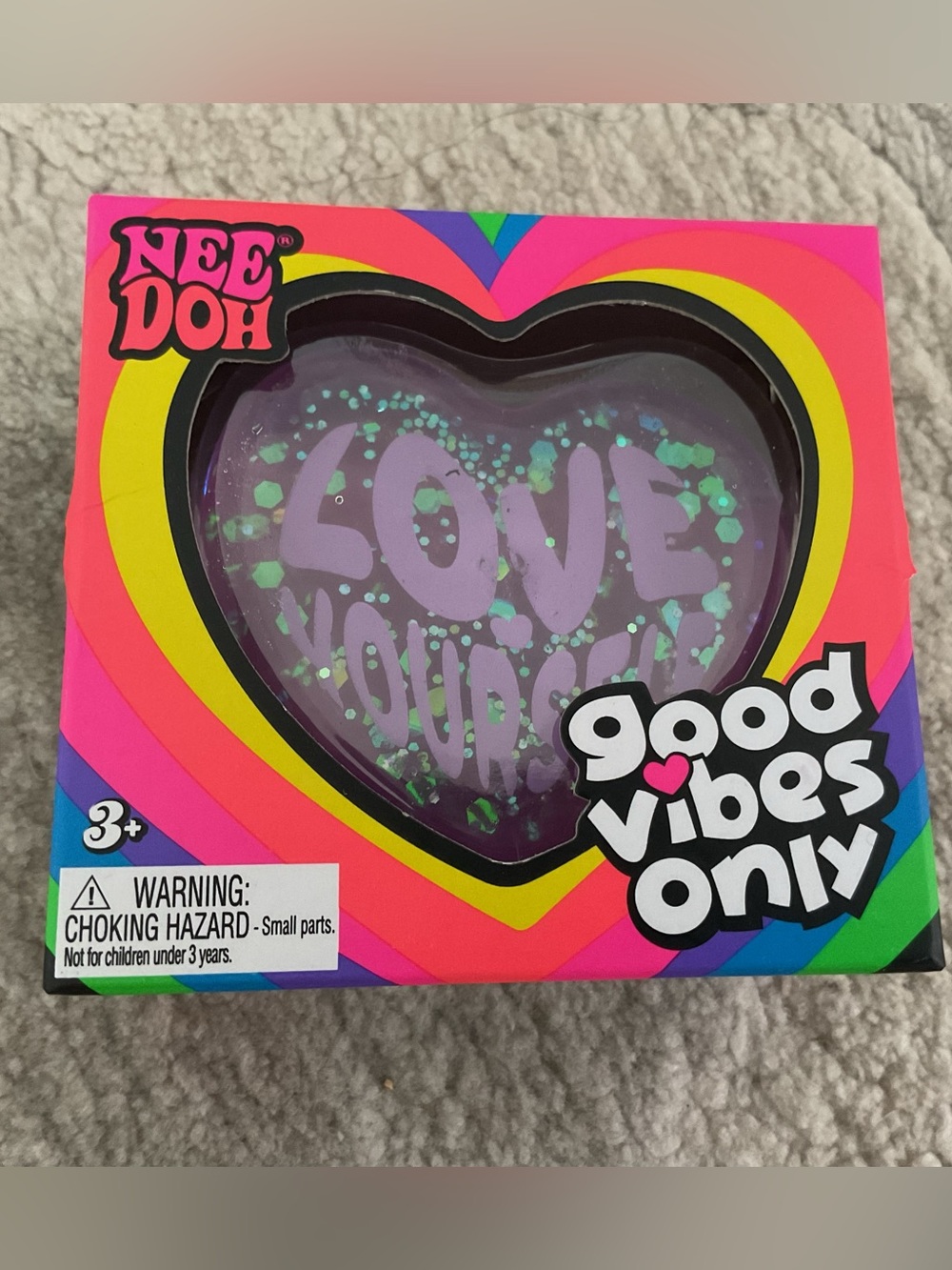 Needoh Good Vibes Only Heart Stress Ball - Purple